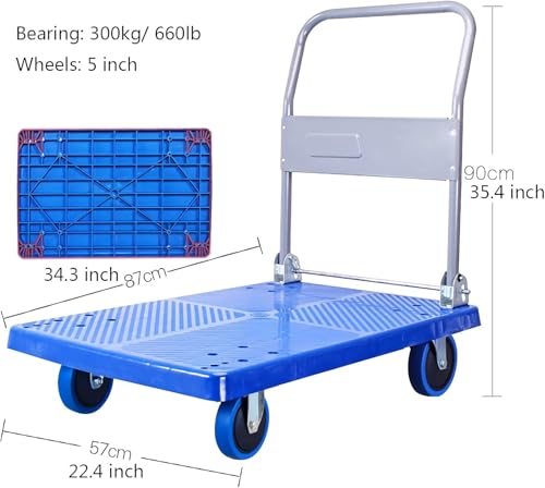 Carrito plano plegable con ruedas silenciosas miniatura 2
