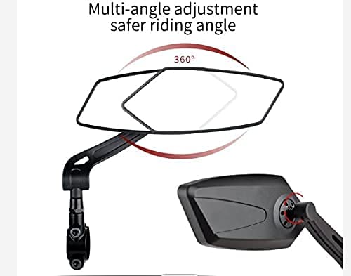 Rétroviseur Vélo Haute Gamme FIBE 2 - Réglable 360° Pour Vélo, Moto, Trottinette - Sécurité Maximale