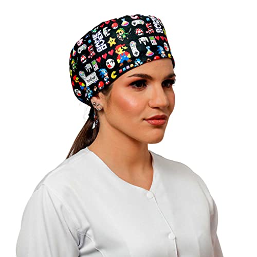 Bandana touca cirúrgica gorro Super Mario Bros Nintendo