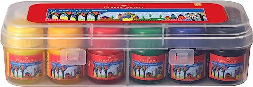 Image of Faber-Castell Poster Color Tin Box - Pack of 12 (Assorted)