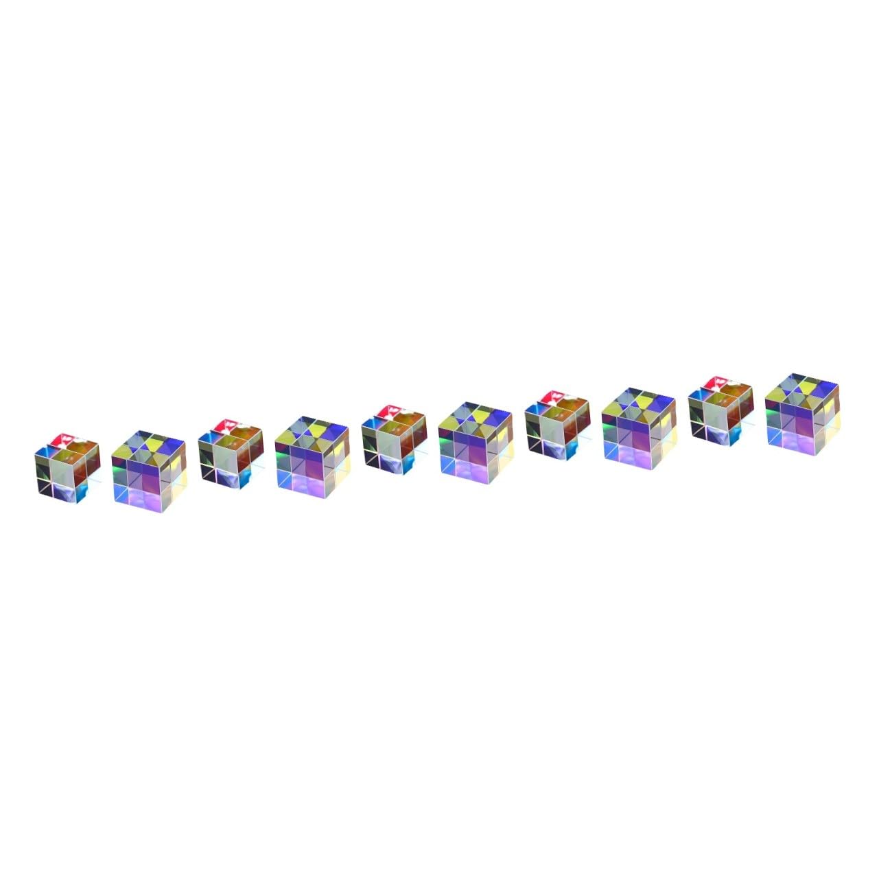Toyvian 10piezas Prismas Ópticos De Cubo Diseño Para Enseñanza Física y Experimentos Educativos Separación De y Reflexiones Precisas Accesorios Creativos Para Fotografía y