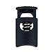 SGT KNOTS Heavy Duty Crown Cord Lock - 14mm x 7mm x 28mm (10 Pack - Black)