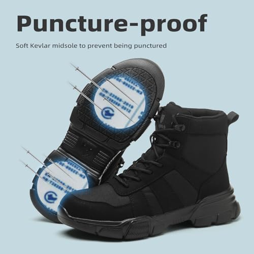 Work Boots Men Women Lightweight Comfortable Steel Toe Boots Non-Slip Safety Boots4