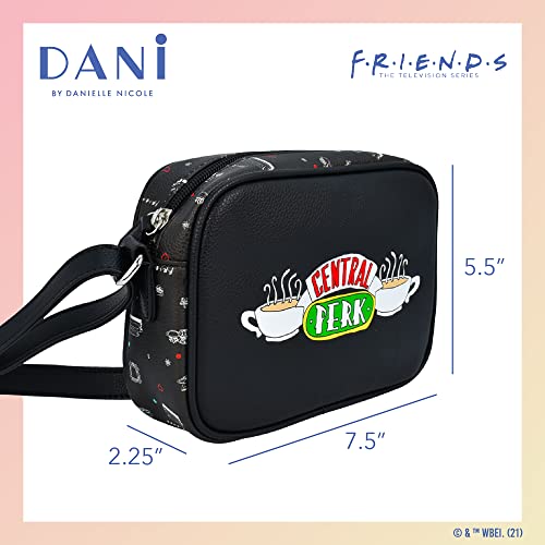 Danielle Nicole DANI Friends Central Perk Logo Crossbody Bag, Purse for Women, Black4