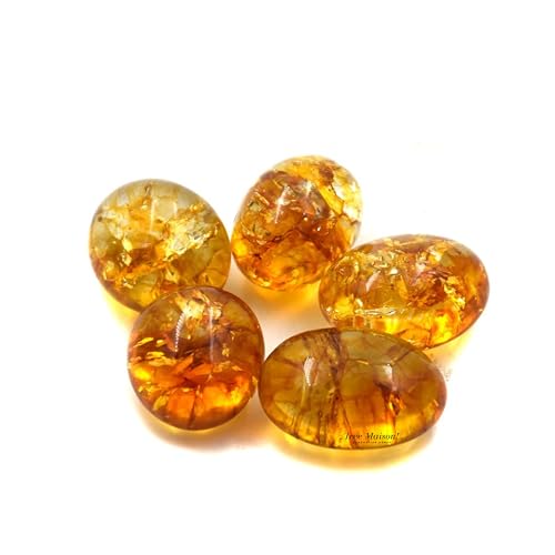 Image of Citrine Tumble Stone | 50 gm Tumbled Gemstones | Reiki Healing Stones | Home Decor Pebbles | Aquarium Gravel | Garden & Table Dcor
