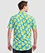 Tipsy Elves Blue Rubber Ducky Hawaiian Shirts for Men - Casual Beach & Summer Party Shirts for Men - Stretch Fabric with Modern Fit - Fun Design for Parties & Vacation - XX-Large