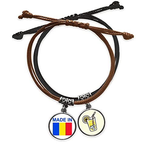 Bracelet l'amour Roumanie en cuir pour célébrer vos liens précieux