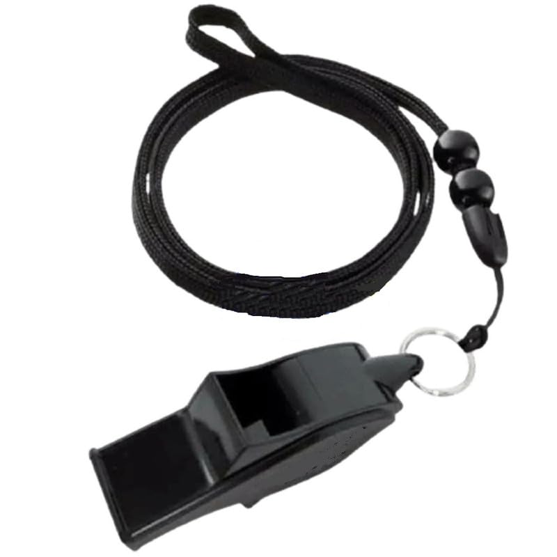 Tima Dolphin Pro Shape Design Loud Plastic Whistle with Lanyard for Referees, Coaches, Lifeguards, Sports Events High Sound Whistle for Football, Basketball, Soccer, Hockey (Pack of 2, Assorted)