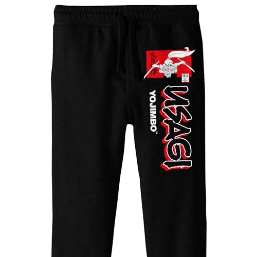 Usagi Yojimbo Dual Blade Sketch Youth Black Jogger Pants2