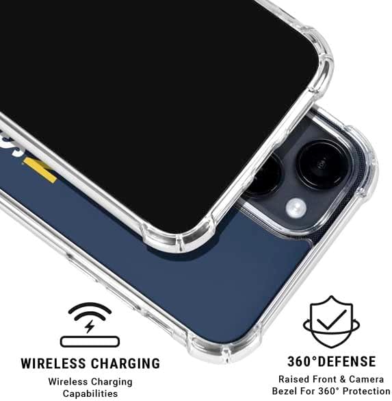 Skinit Clear Phone Case Compatible with iPhone 15 Plus - Officially Licensed University of Michigan Wolverines M Design