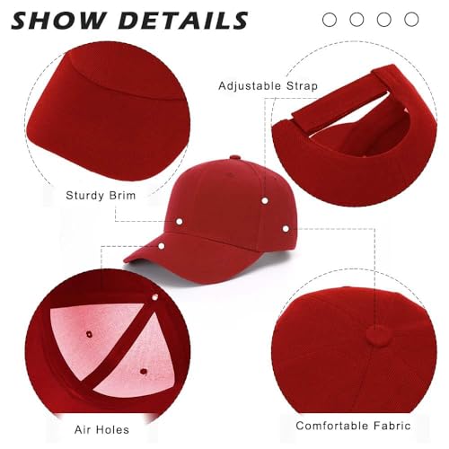 Image of Wholesale 20-Pack Solid Baseball Caps - DIY, Breathable, Adjustable Fit