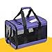 Shulemin Foldable Pet Tote Bag Portable Cat Carrier Bag Breathable Mesh Anti-Lost Pocket Smooth Zipper Pet Out Pouch for Puppy Travel Durable Pet Tote Bag Purple 1pc