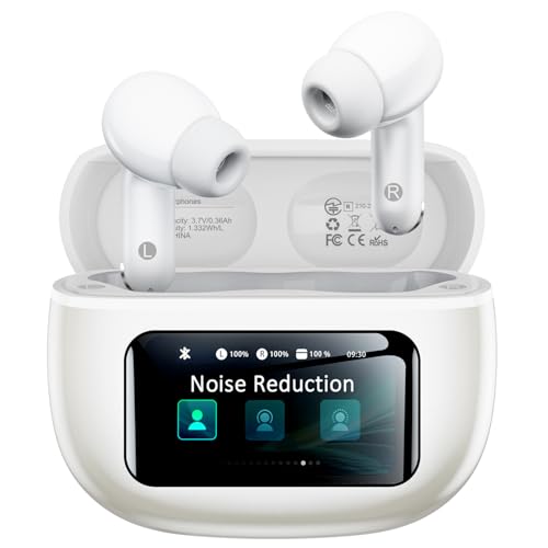 Wireless Earbuds, Ear Buds Active Noise Cancelling with Charging Case, 6.0 Bluetooth Earbuds with AI Clear Calls, 40H Playtime for Sports & Working, Stereo Sound Headphones for iPhone/Android/iPad