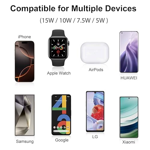 15W Wireless Charging Mouse Pad with Wrist Support, Fast Qi Wireless Charger Mouse Mat for iPhone 16/15/14/13/12/12 Pro/11/11Pro/XR/Xs/X, Samsung Galaxy S10/S9/S8 Plus Note 9/8 Multiple Devices - Image 5