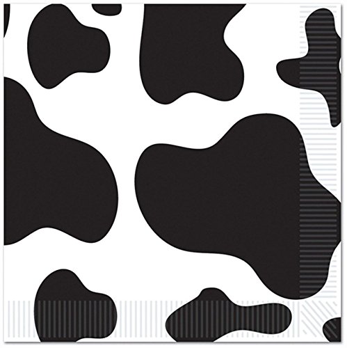 Image of Cow Print And Design Beverage Napkins