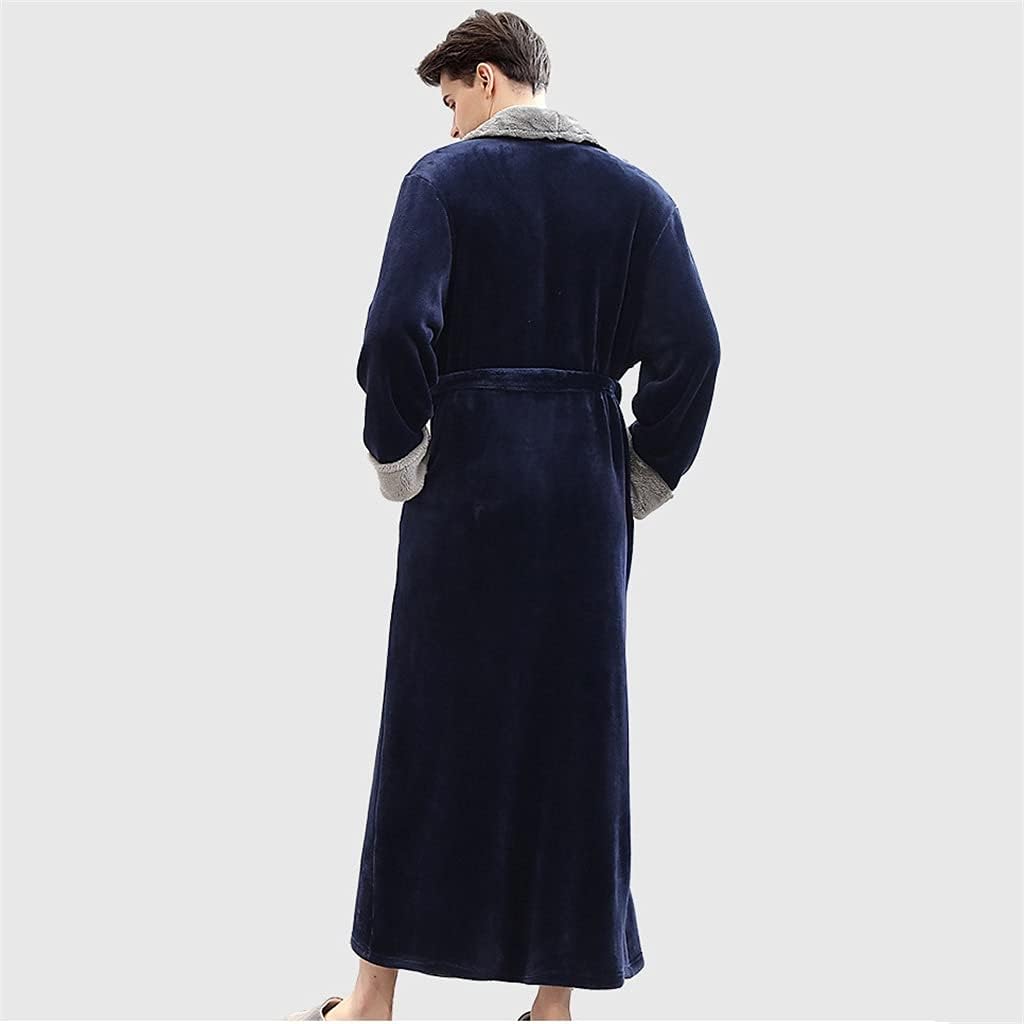 Bathrobe Men's Pajamas Oversized Autumn/Winter Home Robe Thicken Warm Bathrobe Thicken Homewear