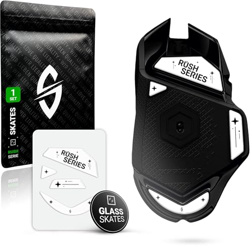 SensoryBoost Rush Glass Glides Set Compatible con Logitech G502 (versión de cable) - Ultra Rápido y Suave, Pulido, Redondeado y Resistente - Pies de repuesto para ratón (no para alfombrillas de ratón
