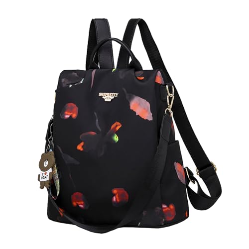 shepretty Femme Anti-vol Sac à Dos imperméable, Papillon Noir