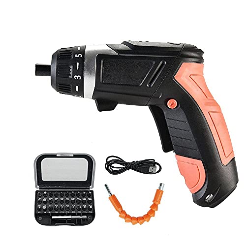 QHYXT Akku-Bohrschrauber, Akku-Bohrschrauber, Akku-Schrauber mit um 90-180° drehbarem Griff, 6+1 Einstellbarer Drehmomentbereich, komfortabler Griff, reduziert Ermüdung beim Betrieb