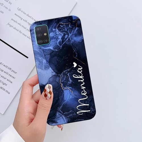 Image of COLORflow Back Cover Compatible with Samsung Galaxy A71 | Marble Colors Customized Back Cover Compatible with Samsung Galaxy A71
