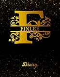 Finlee Diary: Letter F Personalized First Name Personal Writing Journal  Black Gold Glittery Space Effect Cover  Daily Diaries for Journalists & ... Taking  Write about your Life & Interests