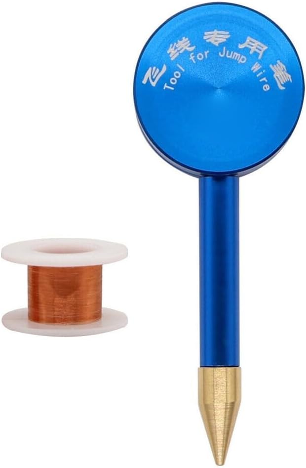 0.02mm for JUMPER Wire Pen for Reel for PCB Soldering Repair, for BGA Chip Connecting Line Winding Tool for Mobile Phone Logic Board Maintenance