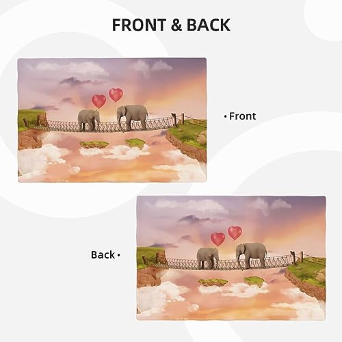 Set de table éléphant lin antidérapant lavable résistant chaleur salle à manger - 4