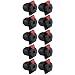 GLS Audio 1/4" Jacks TS and TRS Panel Mount Jack Locking Style D Series Size - 10 Pack
