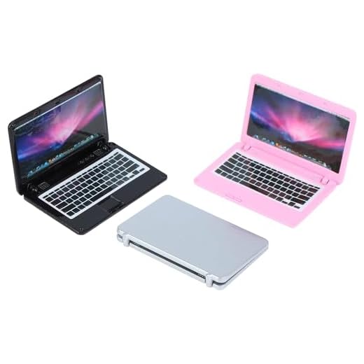 Miniature Dollhouse Laptop Accessories Set