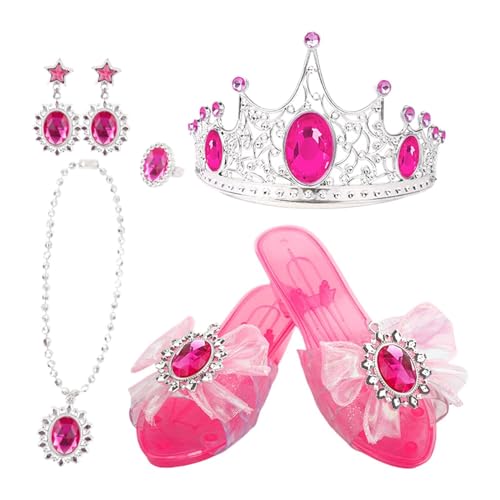 Princess Heels | 6*18.5cm Pretend Non-Slip Heels With Ear Ring | Comfortable AKids Dress Up Shoes | For Necklace Ear Ring Daily 