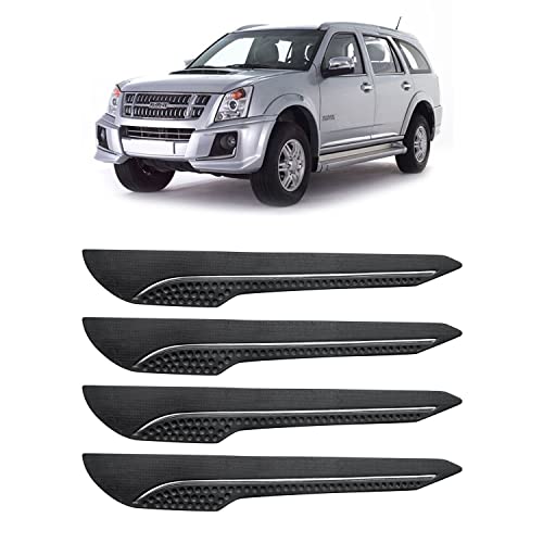 Image of AOSIS-Car Bumper Protector /Bumper Guard for Isuzu MU-7 with Single Chrome Stripe (4-Pcs)