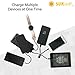 Wireless Solar Power Bank | Solar Charger with USB Type C Quick Charge | Bright LED Flashlight | 20,000mAh | IP54 Rainproof Shockproof Dustproof for Travel and Outdoors | 4 Ports (Black) from SunAmp.