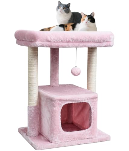 SYANDLVY Small Cat Tree for Indoor Cats Large Adult, 27" Activity...