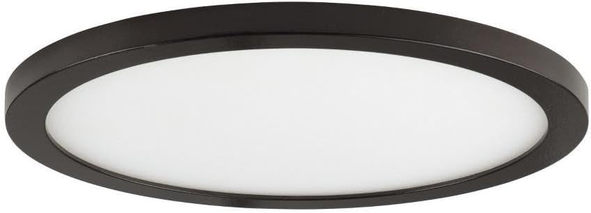 Maxim Wafer - 30W 1 LED Flush Mount-0.5 Inches Tall and 15 Inches Wide-Bronze Finish