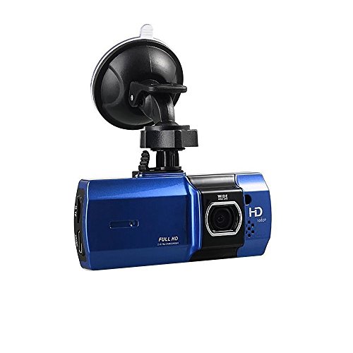PowerLead Ircam 2.7inch 170 Degree Wide Angel Car Dash DVR Camera with HD 1080P Video Recorder Night Vision G-sensor Support 32G TF Card-Blue