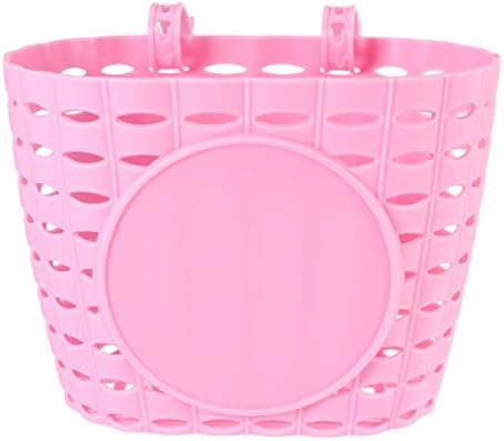 BESPORTBLE Kids Bike Basket Plastic Front Handlebar Bicycle Lift Off Baskets for Children Bike Accessories (Pink) Size M
