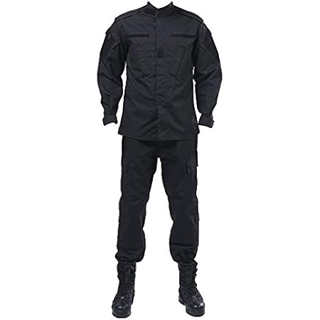 Amazon 迷彩服 上下セット Bdu 戦闘服 Bk ブラック 黒 M 戦闘服 通販