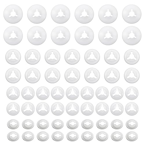 TOAOB 180pcs Safety Eyes Backs 12mm to 20mm Plastic Washers for Safety Eyes and Noses Accessories Washers for Stuffed Animals Amigurumis Crochet Making