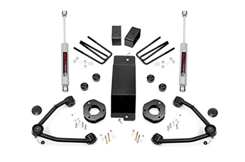 Rough Country - 19430-3.5-inch Suspension Lift Kit (Factory Cast Steel Control Arm Models) w/Premium N3 Shocks for Chevrolet: 07-16 Silverado 1500 4WD; GMC: 07-16 Sierra 1500 4WD