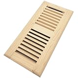 Homewell Maple Wood Floor Register, Drop in Vent with Damper, 4x10 Inch, Unfinished