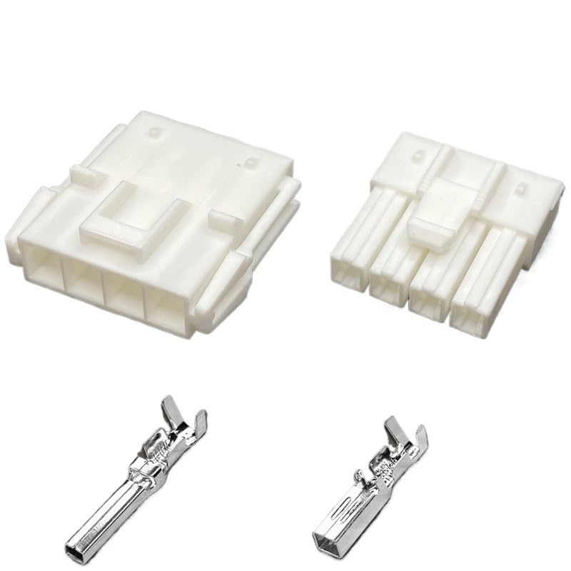 VL6.2mm spacing Connector high Current Cable Two ho/*le Plug 1/2/3/4/6/8/12 pin Wire Harness Socket Terminal Sheath(4p-Row1,5sets)