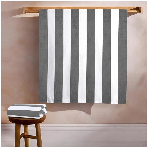 GC GAVENO CAVAILIA Microfiber Beach Towel Large - Super Absorbent Sand Free Beach Towels - Extra Large Beach Towel for Adults (100x200 cm) - Soft, Compact, Lightweight (1 Piece) - Charcoal