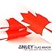 Anley Canada Deluxe Desk Flag Set - 6 x 4 Inch Miniature Canadian Desktop Flag with 12