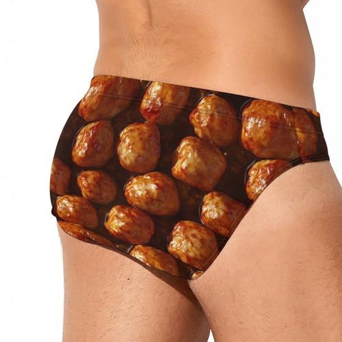 Tater Tots Food Novelty Men's Brief Swimwear Pants Swimming Trunks Beach Shorts Underwear3
