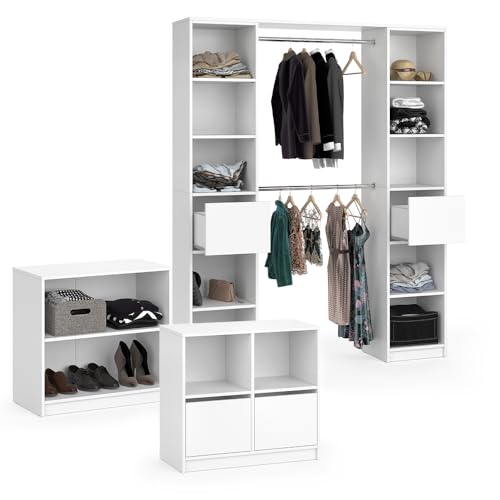 Vicco armadio multifunzione Guest, Bianco, 225 x