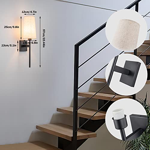 Battery Operated Wall Sconce Set Of Two, Wireless Wall Sconce Lighting With Remote Control, Indoor Dimmable Battery Operated Wall Lamp Light Fixture With 3 Color Temp Bulb For Bedroom Living Room ( Co #TOP5