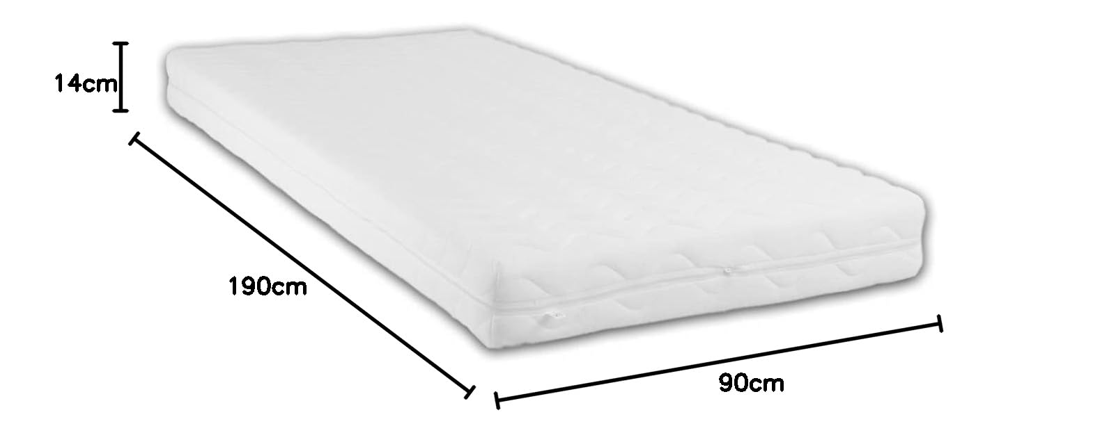 Malta Plus Kindermatratze 90x190 cm Matratze Kinderbett Atmungsaktiv aus Kaltschaum Schaumstoff H2 Frotteebezug Made in Germany