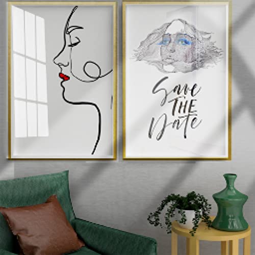 Peinture sur toile abstrait femme nue moderne grand format 60x80cm salon maison