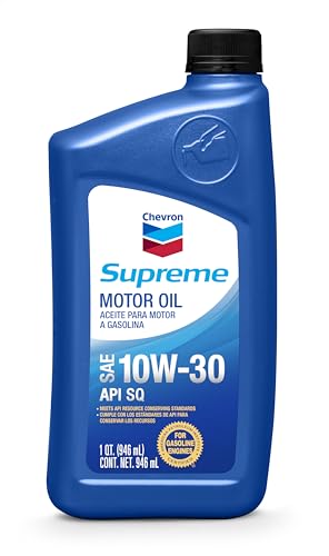 Image of Chevron Supreme (220155719-12PK) 10W-30 Motor Oil - 1 Quart, (Pack of 12)