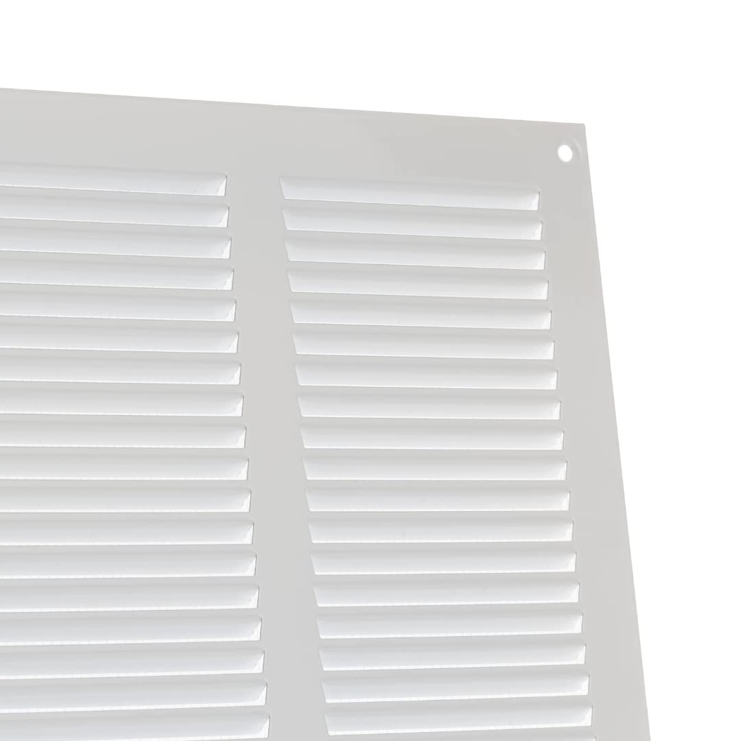 500 x 500 mm White Ventilation Grille Insect Protection Exhaust Air Supply Metal Grille